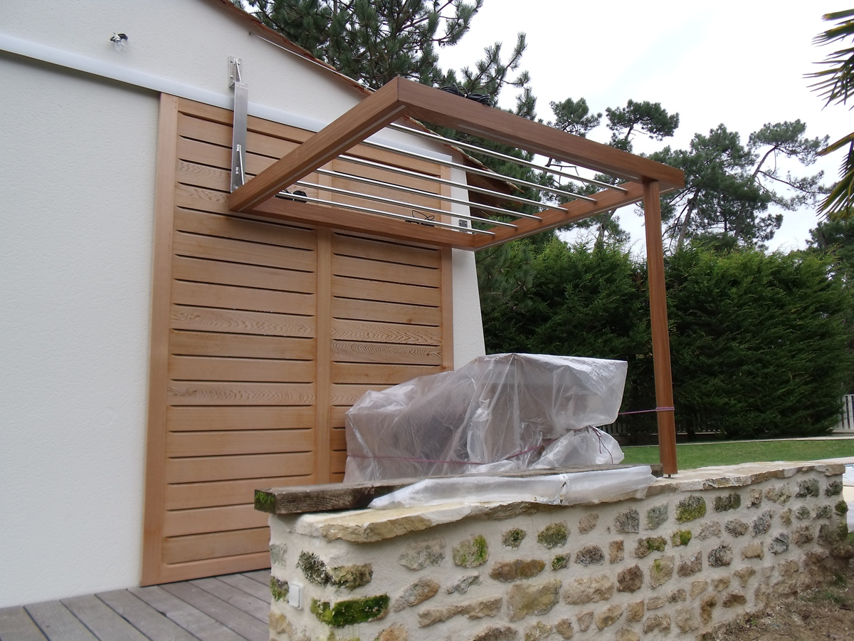 Pose porte coulissante et cadre suspendu avec leds incrustées sur mesure - La Palmyre