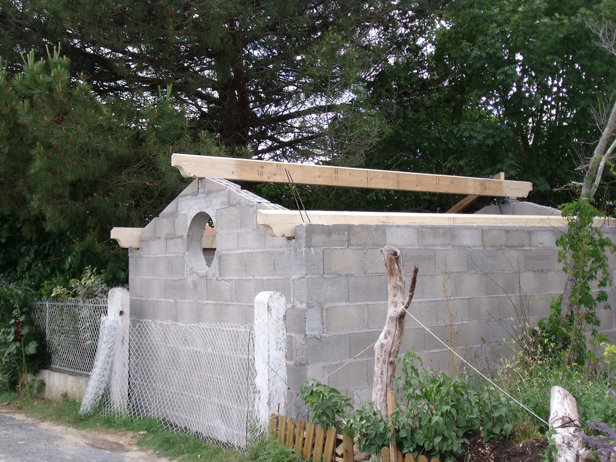Charpente garage à vélos - La Tremblade